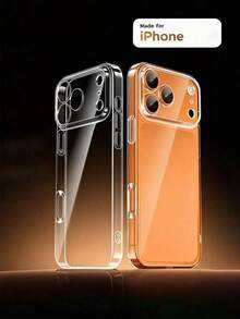 Minimalist Transparent Thick Anti-Drop Phone Case, Compatible With IPhone 17/17 Air/17 Pro/17 Pro Max/16 Pro Max/16/16 Pro/16 Plus/16E/15/15 Plus/15 Pro/15 Pro Max/11/12/13/14 Pro Max/XS/XR, Soft TPU Shock-Proof Full-Body Phone Case, Suitable As A Birthday Gift For Friends - Clear - View 1