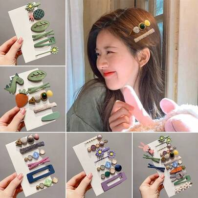 2026 New Side Clip Hair Accessories Set, Cute Hair Clips Barrettes For Women, Summer Hair Decor