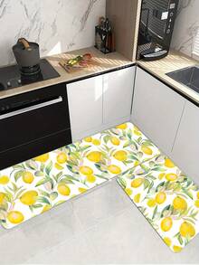 1pc Modern Lemon Print Decorative Kitchen Floor Mat - Contemporary Style Rug For Kitchen, Dining Room, Bar, Laundry Room, Hallway - A - View 7