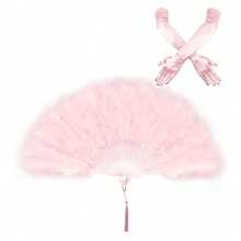 2/3 件套 1920 年代复古女郎配饰套装 - 羽毛扇、发带和手套，适合复古婚礼、舞蹈服装和配饰（黑色） - 彩色 - 查看 19