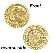2026新款十二生肖星座金属纪念币，动漫卡通礼品收藏品，欧美塔罗幸运符，生日礼物，复活节礼物，完美礼物，收藏纪念品 - 彩色 - 查看 18