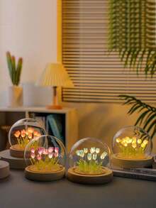 DIY Tulip Night Light - Romantic Floral Design, Suitable For Valentine's Day Gift/Desktop Decor/Home Decor/Bedroom Decor/Romantic Atmosphere/Birthday Gift, A Romantic Fairy Lamp! - Multicolor - View 8