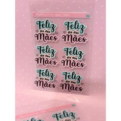 Cartela Adesivos DTF UV - Adesivos dia das Mães - MOD3 - Pronta entrega