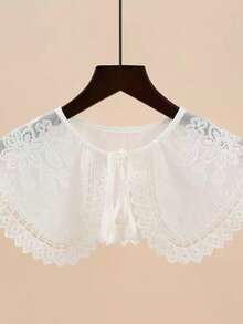 1 Pc Retro Embroidered Fake Collar For Women, Versatile Shawl, Fake Shirt Collar, Princess Collar To Match With Clothing - Diamond Edge - View 9