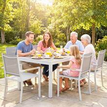 Outsunny Outdoor Table & Chair Sets - White - View 9