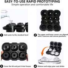 Khay làm đá hình hoa hồng bằng silicon, 6 viên đá lớn dễ lấy ra, thích hợp cho cocktail, đồ uống, rượu whisky, rượu bourbon và nước ép tự làm. - Xem 6