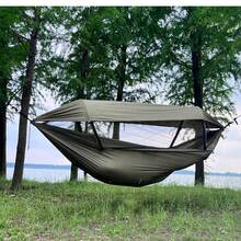 1pc Portable Camping Hammock Tent With Mosquito Net, Double Zipper Outdoor Hammock For Backpacking Hiking Survival,New Installation-Free Mosquito Net For Outdoor Camping Tents; Portable Camping Bed; Boat-Shaped Hand-Held Mosquito Net,Integrated Mosquito Net Hammock Tent, Lightweight Outdoor Camping Hammock For Hiking Backpacking,Lightweight Hammock Tent With Mosquito Net, Perfect For Outdoor Camping Hiking Backpacking Trips - A - 查看 14