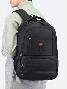 1pc Men's Backpack, Large Capacity Travel Bag, Casual Commuter Laptop Backpack For College Students - Multicolor - View 4