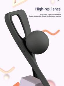 1个奢华荧光无线充电手机壳，兼容 17 Air 16 15 14 13 12 11 Pro Max Plus | 液态硅胶 | 超薄防震保护壳 | 手机 - 黑色 - 查看 2