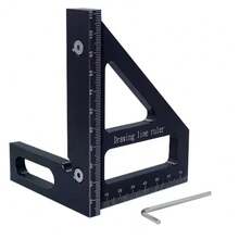 3D Multi-Angle Measuring Ruler, Aluminum Alloy Measuring Triangle Ruler, Woodworking Angle Ruler, 45/90 Degree Woodworking Marking Tool, Woodworking Measuring Tool, High Precision Layout Tool Suitable For Engineers And Carpenters, With Locating Pin And Metric Scale - 1pc - View 13