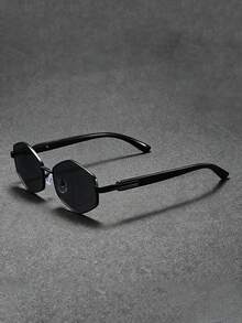 1 Pair Of Smooth Narrow Rhombus Fashion Glasses, Metal Material, Sun Protection, Y2K Casual Street Style Fashion Glasses, Daily Wear Style - Multicolor - View 6