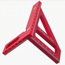 3D Multi-Angle Measuring Ruler, Aluminum Alloy Measuring Protractor, Woodworking Angle Ruler, 45/90 Degree Woodworking Marking Tool, Woodworking Measuring Tool, High Precision Layout Tool Suitable For Engineers And Carpenters, With Positioning Pin And Metric Scale - 1pc - View 12