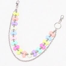 1pc Fashion Hiphop Colorful M-Shaped Waist Chain, Versatile Jeans Chain Decor Pendant, Streetwear Accessory For Daily Wear - Multicolor - View 7