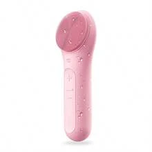 Silicone Electric Face Wash Brush With 3 - Speed Modes | IPX7 Waterproof Facial Cleanser For Deep Cleansing, Exfoliating & Massaging | Home Spa, Travel Toiletry & Daily Cleansing - Baby Pink - View 9