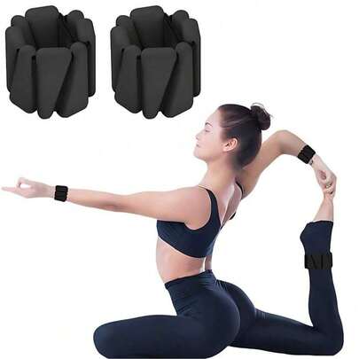 2pcs Adjustable Wrist And Ankle Weights (Unisex), Fitness Weight Set (1 Lb Each), Wearable Weighted Bangles For Exercise, Yoga, Walking, Running, Dancing, Pilates, Aerobics, Home Gym