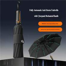 Mustarpicking Mechanical Style Umbrella For Men WithWide Umbrella Strap Automatic Open Large Solid Windproof Minimalist Umbrella,Outdoor,Garden,Travel Essentials,Portable Essentials,Beach Essentials,Graduation Season,Commencement,Graduation Ceremony,Graduation Gift,Graduation Present,Graduation Gift,Graduation Present,Congrats Grad,Congratulations Graduate,Valedictorian,Finish School,Graduation Party,Outdoor Essentials,Travel Portable,Hiking Essentials,Camping Essentials,Portable Tools,Summer Essentials ,Summer Portable - New Automatic Umbrella - View 11