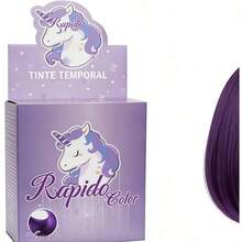 Tinte temporal para el cabello: Disponible en varios colores y tamaños, 50 ml por botella, opciones de 1 pieza o 12 piezas disponibles, tinte para el cabello que cambia de color. - Morado - Ver 4