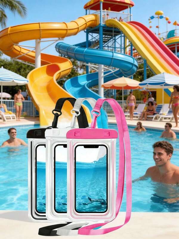 Waterproof Bag, Universal Waterproof Phone Pouch, Waterproof Phone Case, Waterproof Phone Bag, Beach Waterproof Phone Dry Bag, Suitable For Smartphones, Phone Accessories, International Travel, Summer Camping, Tech Accessories, Travel Phone Accessories, Wallet, Outdoor Sports, Vacation, Swimming Pool, Sports Bag, Fitness, Sports, Travel Bag, Unisex, Travel Essentials, Durable Swimming Bag, Beach Bag