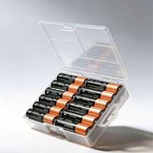 2pcs Transparent Battery Storage Box, Can Hold 24 Batteries - Multicolor - View 3