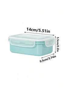 1/4pcs Square Bento Lunch Box, Stackable Food Storage Container With Lid, Leak-Proof, Microwave Plastic Lunch Box For Fruit, Vegetable, Nuts, Meat - Reusable, Plastic Material, School Supplies - Multicolor - View 2