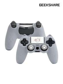 GeekShare 4pcs Cat Claw Silicone Game Controller Protective Cover Set (1* Silicone Controller Skin + 1* Custom Sticker + 1 Pair Thumb Grips) - View 1