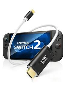 Type-C 转 HDMI 高清视频传输线，适用于 Switch NS2/OLED 便携底座转换器、Steam Deck/ROG 游戏主机电视智能投影线，支持 4K 60Hz 超清晰 HDR 画质，支持边玩边充 100W PD 快充，迷你紧凑即插即用，铝合金散热外壳编织线缆，内置安全保护芯片，广泛兼容 Type-C 手机/iPad/笔记本电脑、电视显示器、投影仪等通用镜像适配器。 - 彩色 - 查看 13