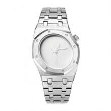 1PC 男士新款奢华石英表 个性化腕表 扭曲表盘 独特波浪指针 时尚商务休闲男士腕表 - 均碼 - 查看 15