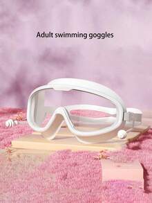 成人游泳装备，舒适防摩擦防水干发男女通用泳帽泳镜套装，硅胶游泳用品 - A - 查看 11