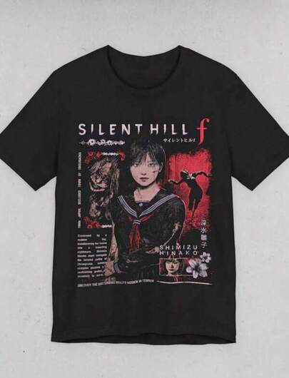 100% Cotton Anime T-Shirt For Women And Men SILENT HILL F Unisex T-Shirt Couple Outfits, Parent-Child Outfits, Family Outfits, Family Gatherings, Party Outfits, Outdoor Activities, Suitable For Both Men And Women Seasonal Apparel Breathable Material,Festive-Unisex Effortless Styling, Showcase Your Unique Style