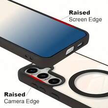 超薄透明无线充电手机壳，兼容三星 Galaxy S26、S25、S24、S23、S22 Ultra、Plus、A15、A35、A55、A16、A36、A56、A17、A07 - 黑色 - 查看 6