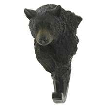 Black Bear Coat Hook 15cm Wall Mounted - negro - Ver 6