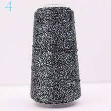 Shiny Gold & Silver Hollow Yarn Crochet Thread, Handmade DIY Doll Hair Embroidery Lace Edging Knitting Yarn - Multicolor - View 17