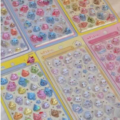 儿童手工装饰贴纸、办公及学校装饰贴纸、笔记本贴纸、账簿贴纸、行李箱贴纸、吉他装饰贴纸、激光贴纸、送给亲朋好友的礼物、圣诞礼物、圣诞装饰品、随机高价值日本动漫人物贴纸