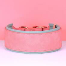 可调节PU皮革加厚狗项圈,适合中大型犬,例如灵缇犬 - 彩色 - 查看 15