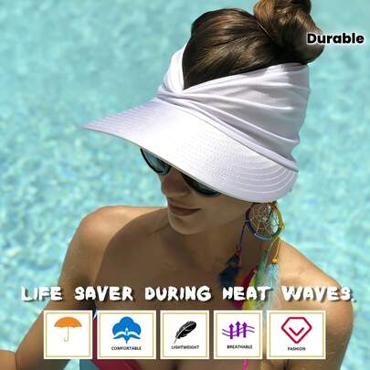 Women's Beach Sun Hat, New Spring/Summer Travel Vacation Outdoor Sports Visor Cap