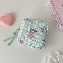 1个可爱碎花卫生巾收纳袋，便携式小巧化妆包，适合女孩和学生 - 收納包 - 查看 10