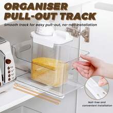 8pcs Drawer Slide Rail Kits, No Drilling DIY Basket Slide Rail Mounting Bracket, For Pull-Out Slide Rails In Baskets, Boxes, Kitchen And Closet Cabinet Drawers - View 5