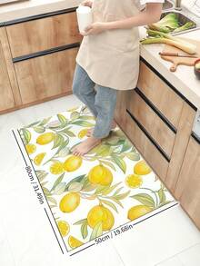 1pc Modern Lemon Print Decorative Kitchen Floor Mat - Contemporary Style Rug For Kitchen, Dining Room, Bar, Laundry Room, Hallway - A - View 11