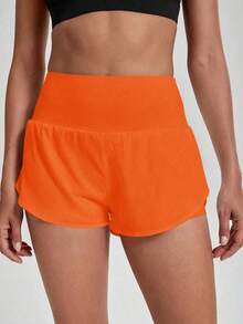 Powerista Absorbs Sweat Breathable Sports Shorts Stretchy Shorts Sweater Shorts - 橘色 - 查看 4