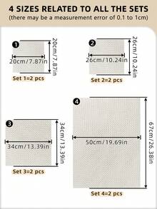 2pcs Apricot Color Handmade DIY Punch Embroidery Fabric, Polyester Material With Good Texture, Clean Fabric Surface With Few Dots, Evenly Distributed Threads For Nicer Finished Product - A - View 2