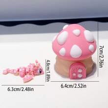 3D Printed Mushroom Dragon Egg Crystal Dragon Figurine, Novelty Gift - Multicolor - View 6