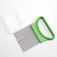 1pc Stainless Steel Onion Holder Slicer - Multifunctional Kitchen Tool For Holding Onions And Tenderizing Meats - Multicolor - View 13