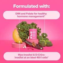 Hormone Balance & Cycle Support Vitamins By FLO: Supplement Women With Myo-Inositol & D-Chiro-Inositol (40:1 Ratio) And DIM And Folic - 1 - 查看 7