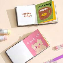 Mini Notebook, 3 Counts/Set Portable Pocket Notebook, Small Graffiti Book, Empty Scrapbook, Pocket Note Pad, Leather Memo Pad, Cute Painting Book - Mini Blank Page Pocket Notebook - View 3