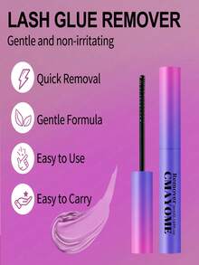 2-In-1 Waterproof Eyelash Glue, Long-Lasting & Sturdy, Includes Eyelash Glue, Tweezers, Eyelash Brush, Easy To Remove, Waterproof All Day Wear, Suitable For DIY Eyelash Extension - Purple - View 8