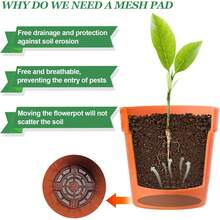 50PCS Ceramic Flower Pot Mesh Pad Breathable Let The Soil Leak Out Design For Better Ventilate Plants - Flower Pot Pad - View 5
