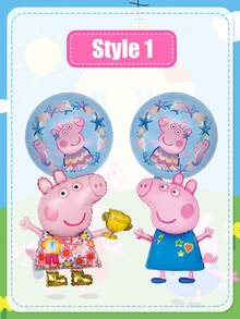 MASSDI Peppa Pig Cartoon Cute Birthday Party Decoration Set - Peppa Pig Balloon Set, Suitable For Wall Decor Background And Balloon Decor For Birthday Celebration Party - 1pc(random color) - View 11