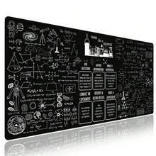 Extra Large Gaming & Office Mouse Pad  – Inspirational Quote About Science & Education Formulas Math Schematic Physics Equation, XXL Desk Mat With Durable Stitched Edges - 長方形 - 查看 1