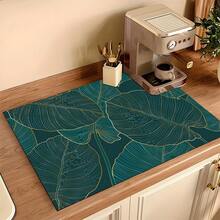 1pc, 2D Flat Protective Cover With Green Leaf Pattern, Fashionable And Easy To Clean, Suitable For Any Kitchen, Washing Machine, Dryer, Furnace Panel Protection Device And Glass Furnace Cover (Changing Furnace). - Multicolor - View 14