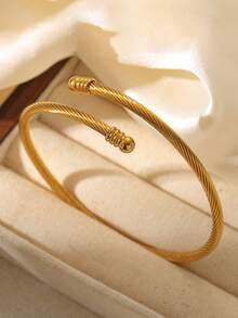 2026新款不锈钢闪亮四叶草水钻女士手链套装，时尚耐用防水防褪色，圣诞节/情人节送给母亲/女儿的礼物 - 金色4 - 查看 7